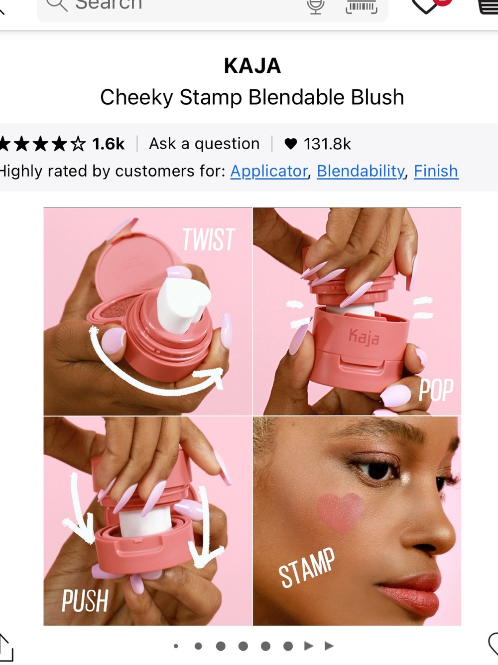 🩷 Kaja Lip Oil & Stamp Blush